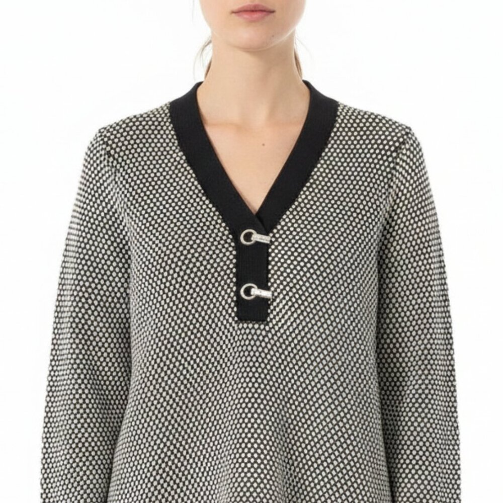 Charter Club Metallic Knit Sweater – Size L – Subtle Gold Sparkle, Classic Style